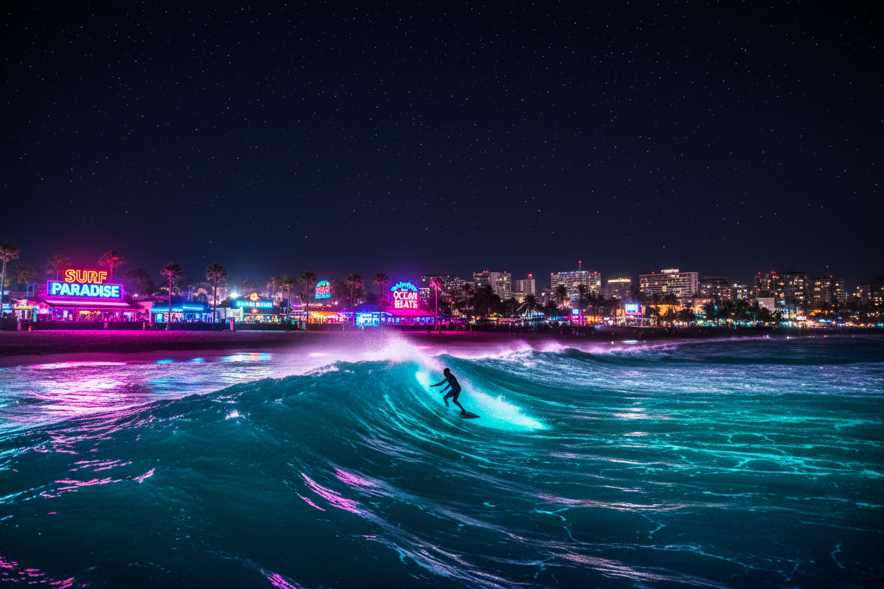 night life surfing